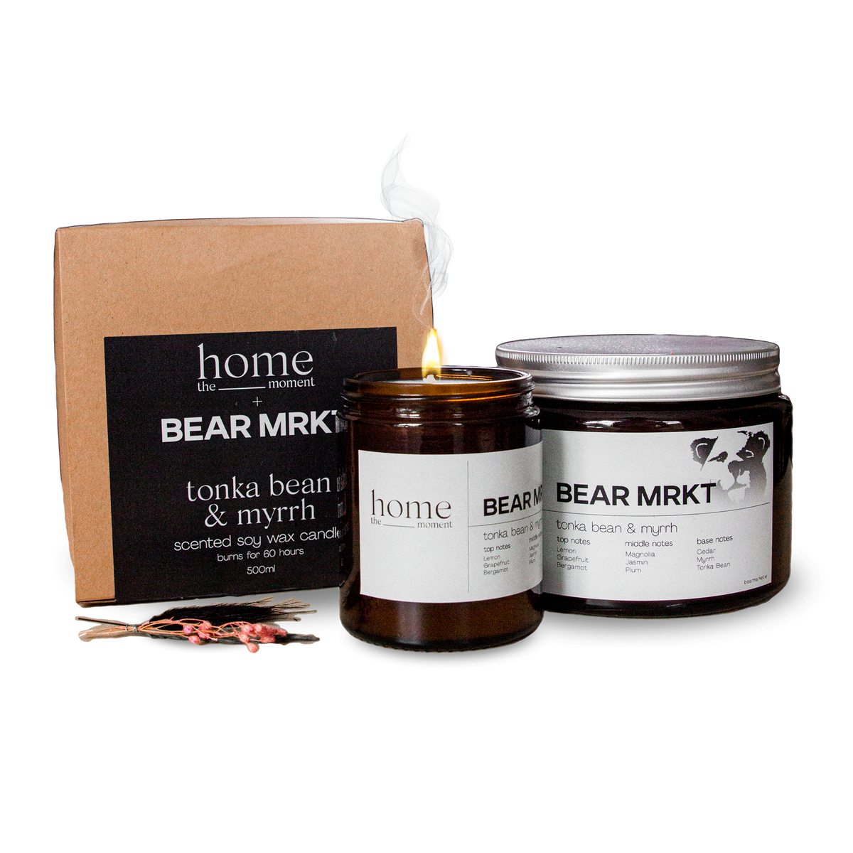 Tonka Bean &amp; Myrrh Candle - Bear Mrkt x The Home Moment